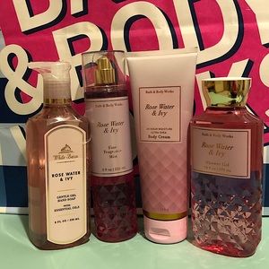 Bath and Body Works Rose Water and Ivy Bundle